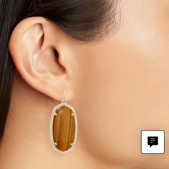Kendra Scott Elle Filigree "Tiger Eye" Drop Earrings - Picture 2 of 10